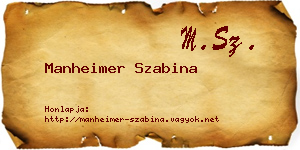 Manheimer Szabina névjegykártya