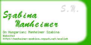 szabina manheimer business card